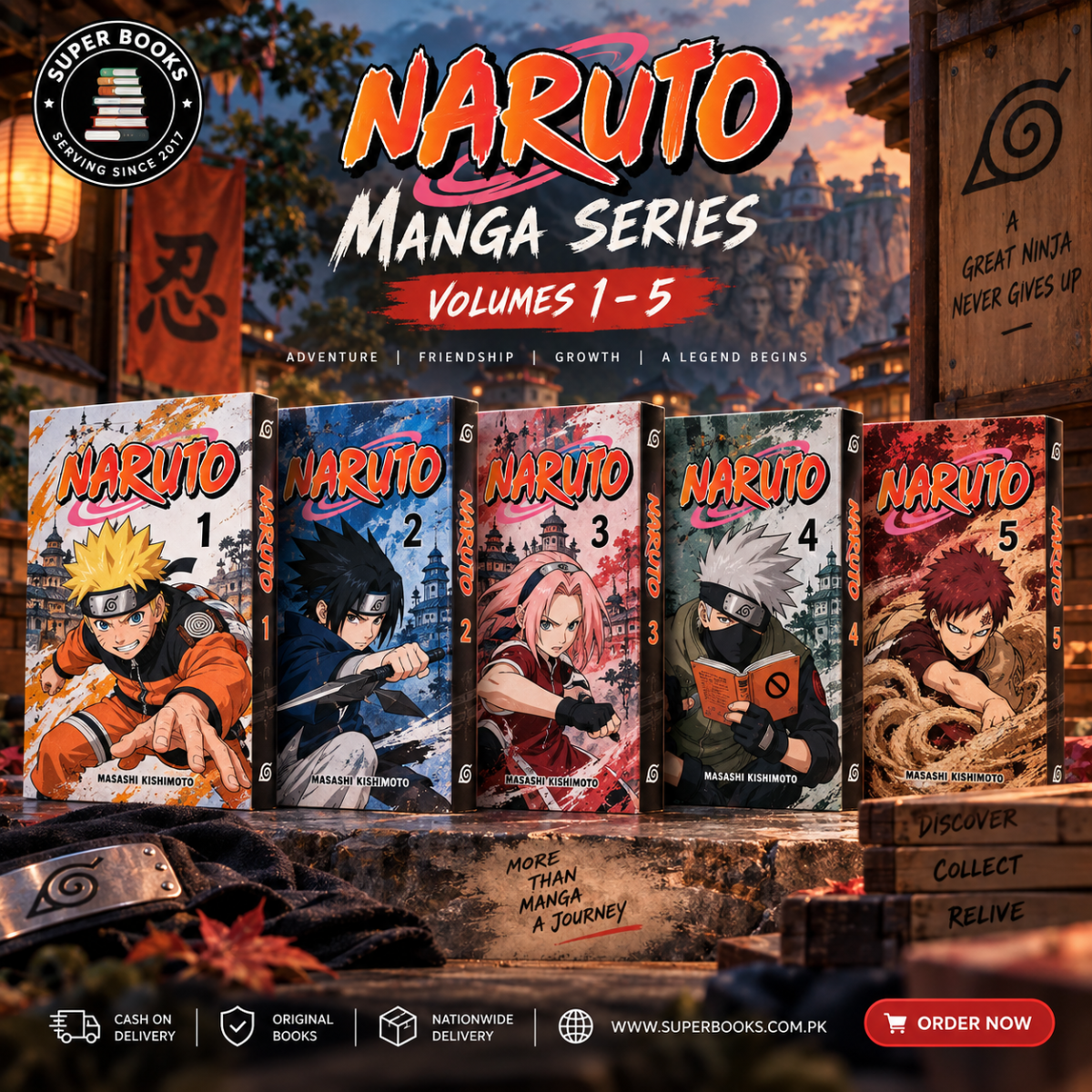 DA8E310E-FFCA-4604-8FA6-A5AF438D8D98 Naruto Manga Series – Volumes 1–5 - Image 1