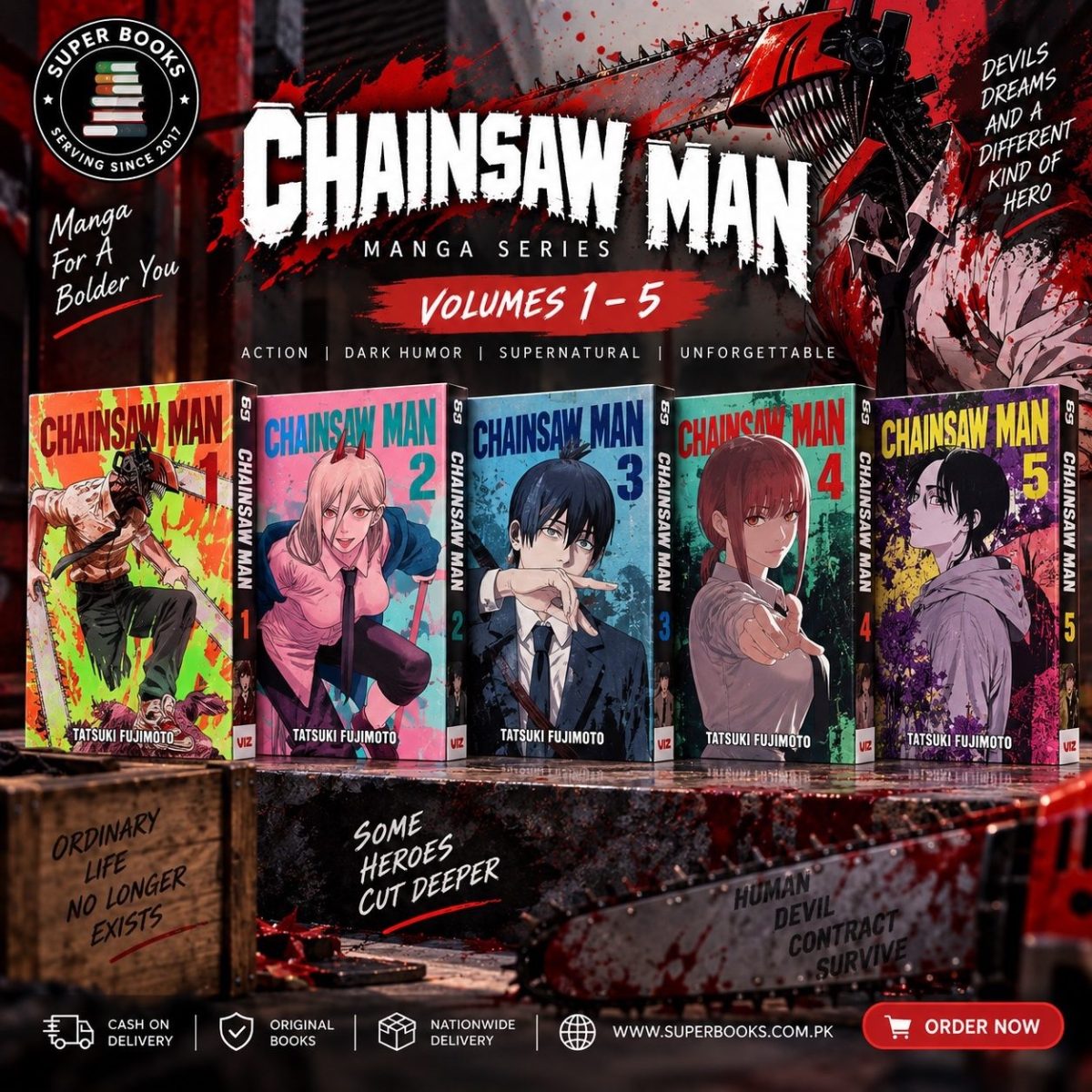 img_4892 Chainsaw Man Manga Series – Volumes 1–5 - Image 1